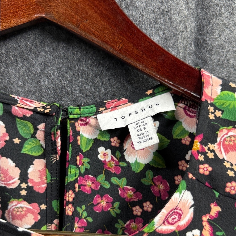 Topshop Multicolor Floral Blouse - Picture 2 of 5